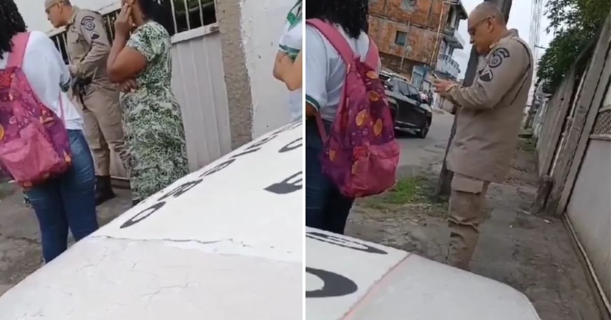 PM atropela e agride verbalmente uma estudante na região metropolitana de Salvador 