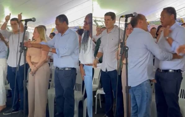 VÍDEO: Antônio Brito e Zé Cocá se estranham durante visita do governador a Jequié