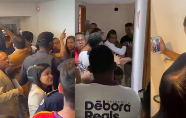 VÍDEO: Vereadores entram em confronto na reabertura da Câmara de Lauro de Freitas e atacam Moema