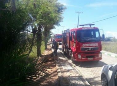 Guarajuba: Incêndio que atingiu área próxima a condomínio é extinto