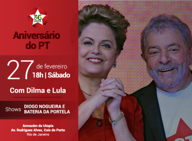 Rui e Pinheiro são dúvida em aniversário do PT; festa terá show de Diogo Nogueira
