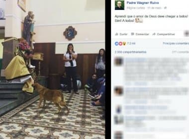 Cachorro invade missa no interior de São Paulo e é &#039;abençoado&#039; por padre