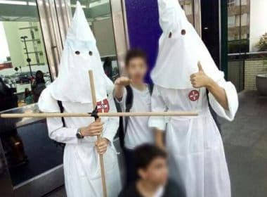 Estudantes do Anchieta se vestem como integrantes do Ku Klux Klan dentro de escola