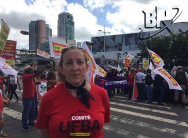 Em protesto, professora da Ufba destaca riscos à universidade gratuita