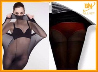 Destaque BN Mulher: Anúncio de meia-calça plus size traz modelos magras