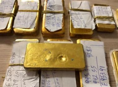 PF apreende R$ 1,3 milhão em barras de ouro em aeroporto de Roraima