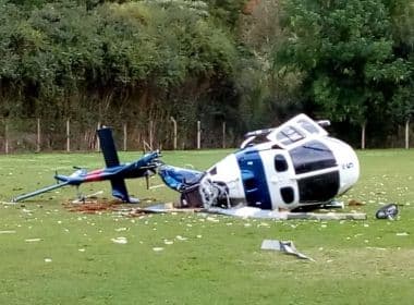 Helicóptero que levava governador do ES cai em Domingos Martins
