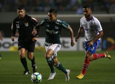 Bahia luta, mas perde para o Palmeiras e está fora da Copa do Brasil
