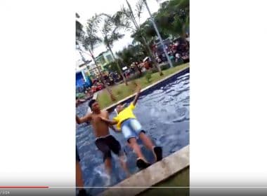 Após vídeo de 'mergulho' em fonte, prefeitura de Alagoinhas diz que conscientizará população