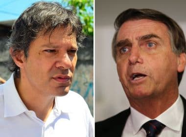 CNT/MDA: Pela primeira vez, Haddad e Bolsonaro aparecem empatados no 1º turno