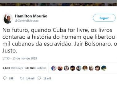 Mourão diz que Bolsonaro 'o Justo' 'libertou oito mil cubanos da escravidão'
