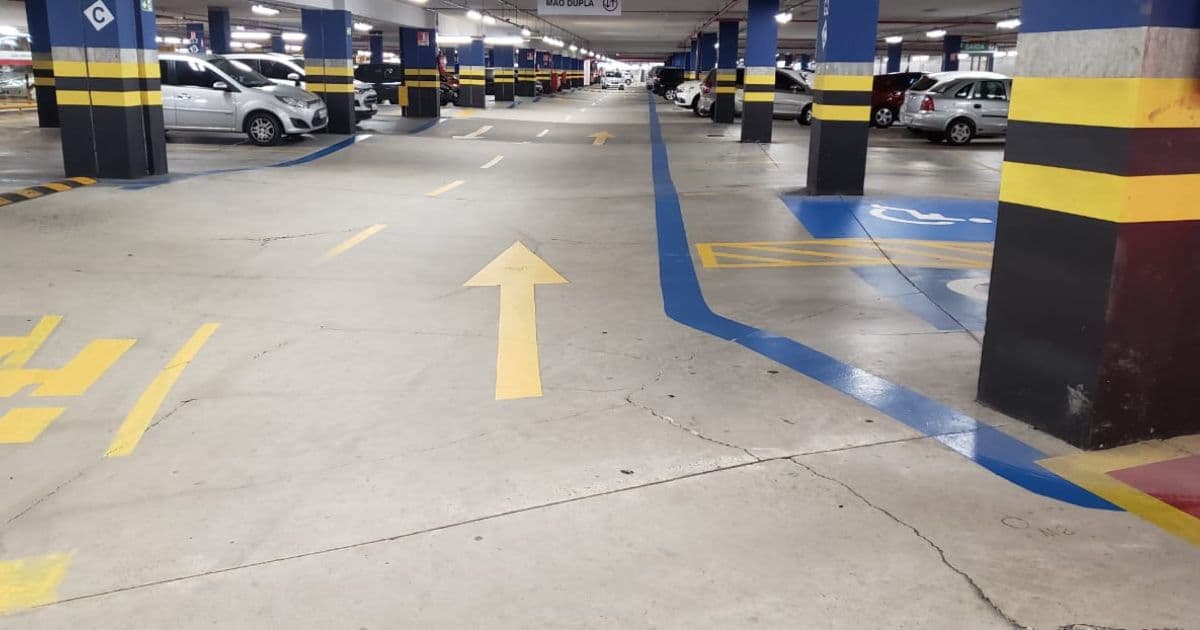 Shopping Paralela é notificado para fazer correção do piso do estacionamento