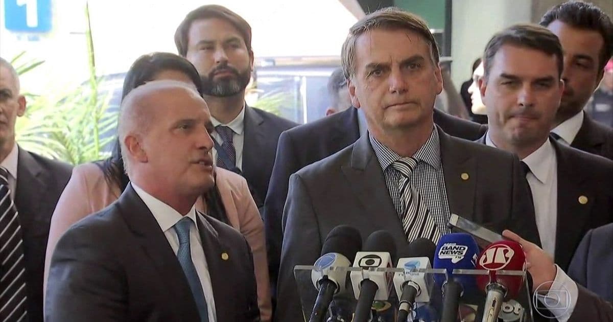 Em meio à crise do governo com Bebianno, Onyx se reúne com Bolsonaro
