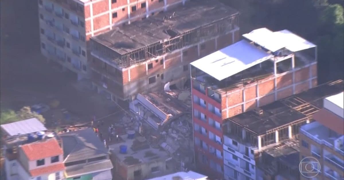 Três pessoas morrem em desabamento de dois prédio no Rio de Janeiro