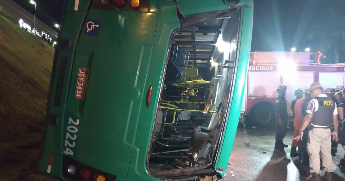 Transalvador realiza inspeção em local que ônibus tombou no Acesso Norte