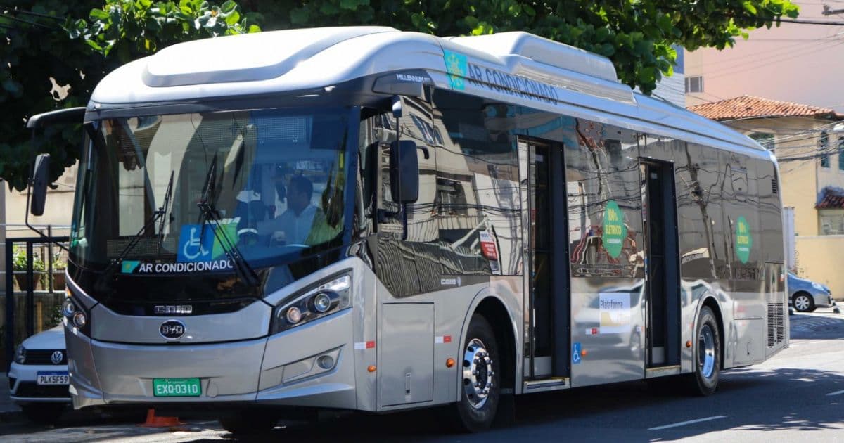 Frota de ônibus elétricos será testada em linhas de Salvador a partir dessa terça