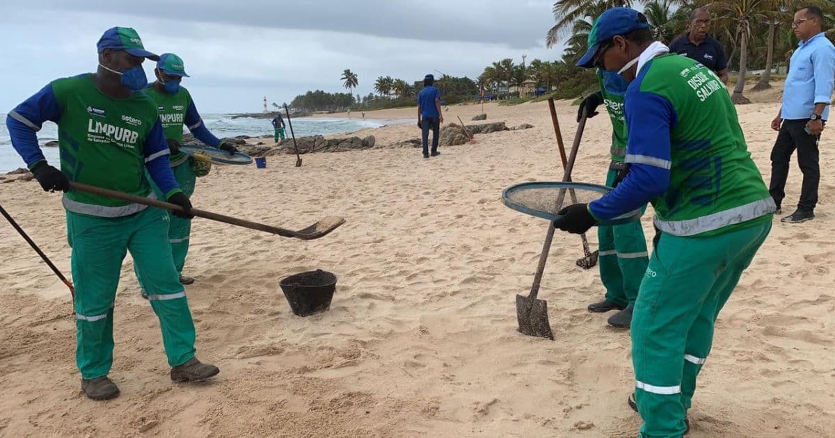 Limpurb retirou mais de 104 toneladas de óleo nas praias de Salvador em 13 dias