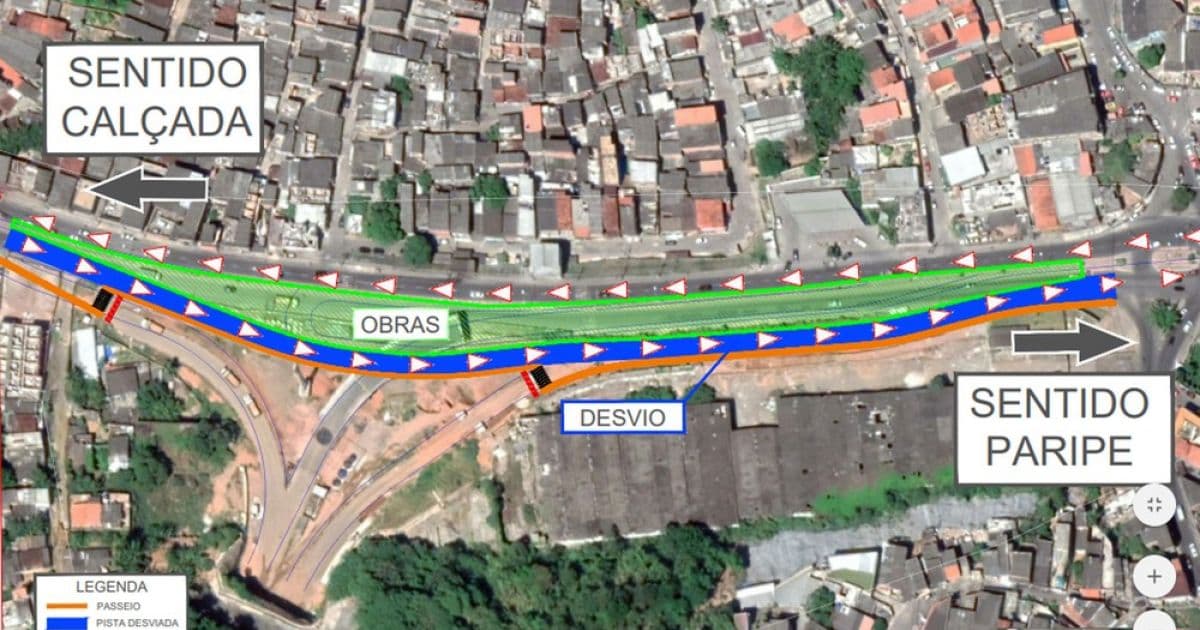 Obras da ligação Lobato-Pirajá desviam trânsito na Av. Suburbana a partir deste domingo