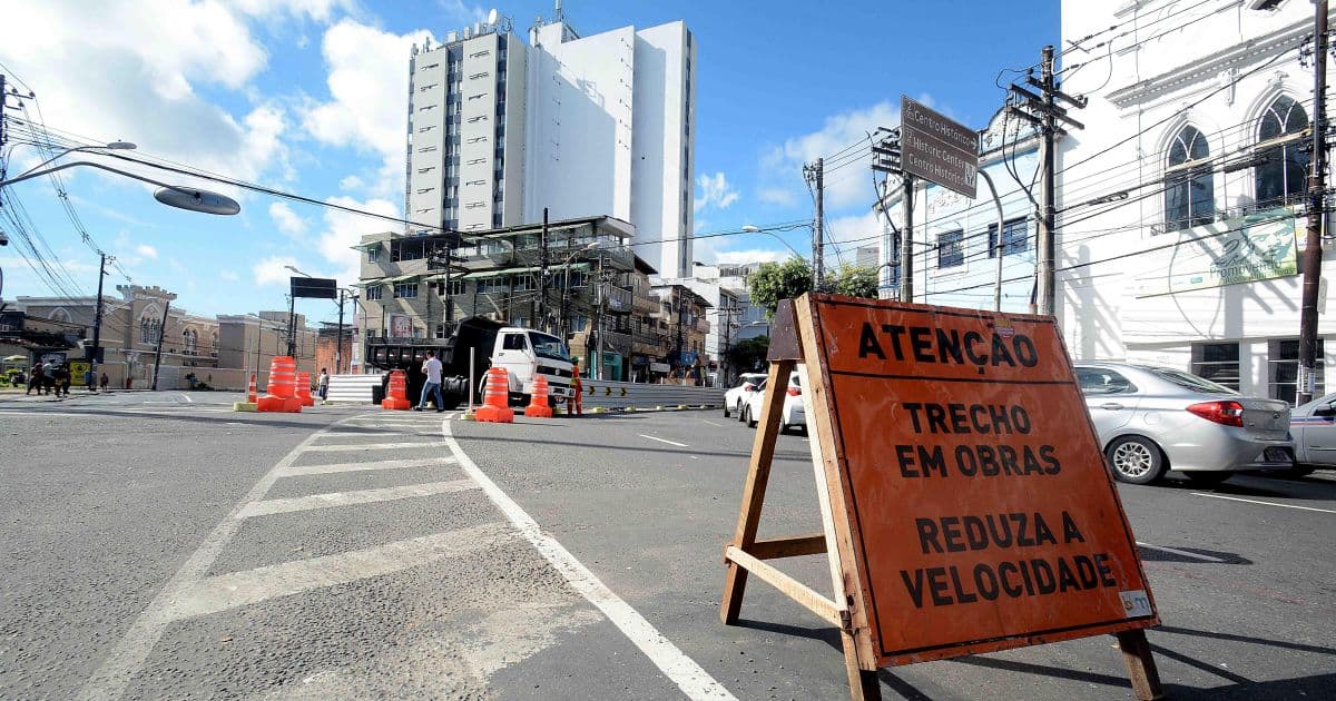 Avenida Sete tem trecho interditado para obras neste fim de semana