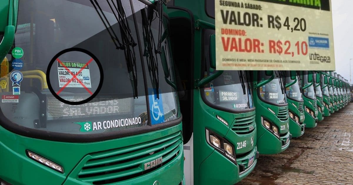 Prefeitura define R$ 4,20 como nova tarifa de ônibus em Salvador; anúncio deve ser hoje