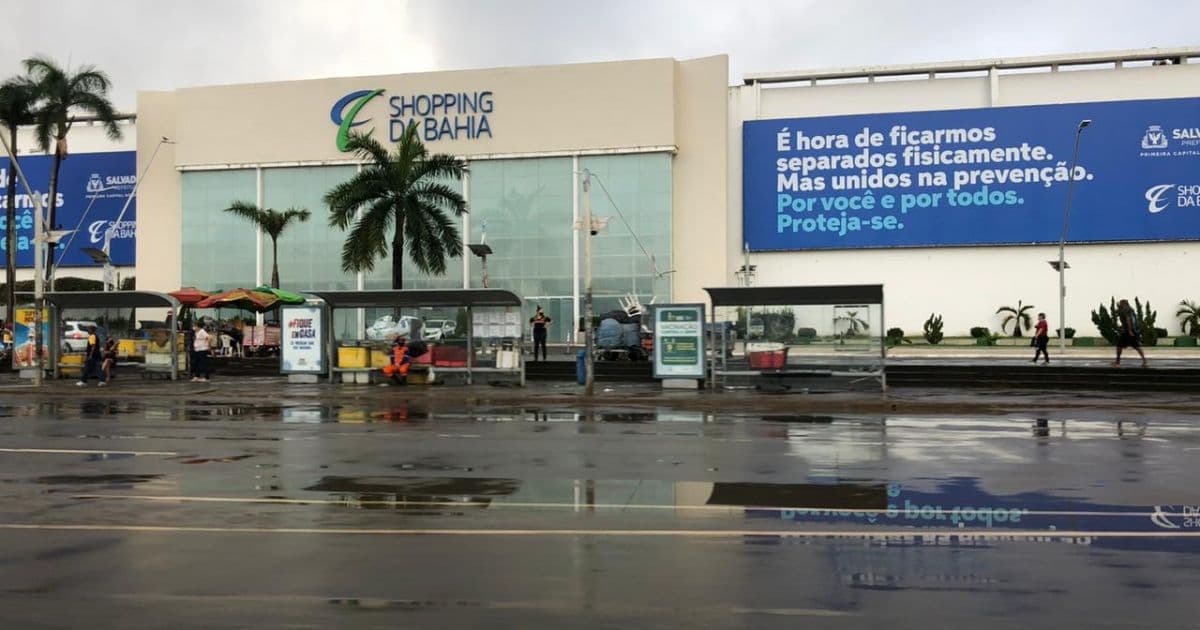 Shopping da Bahia tem princípio de incêndio nesta quarta