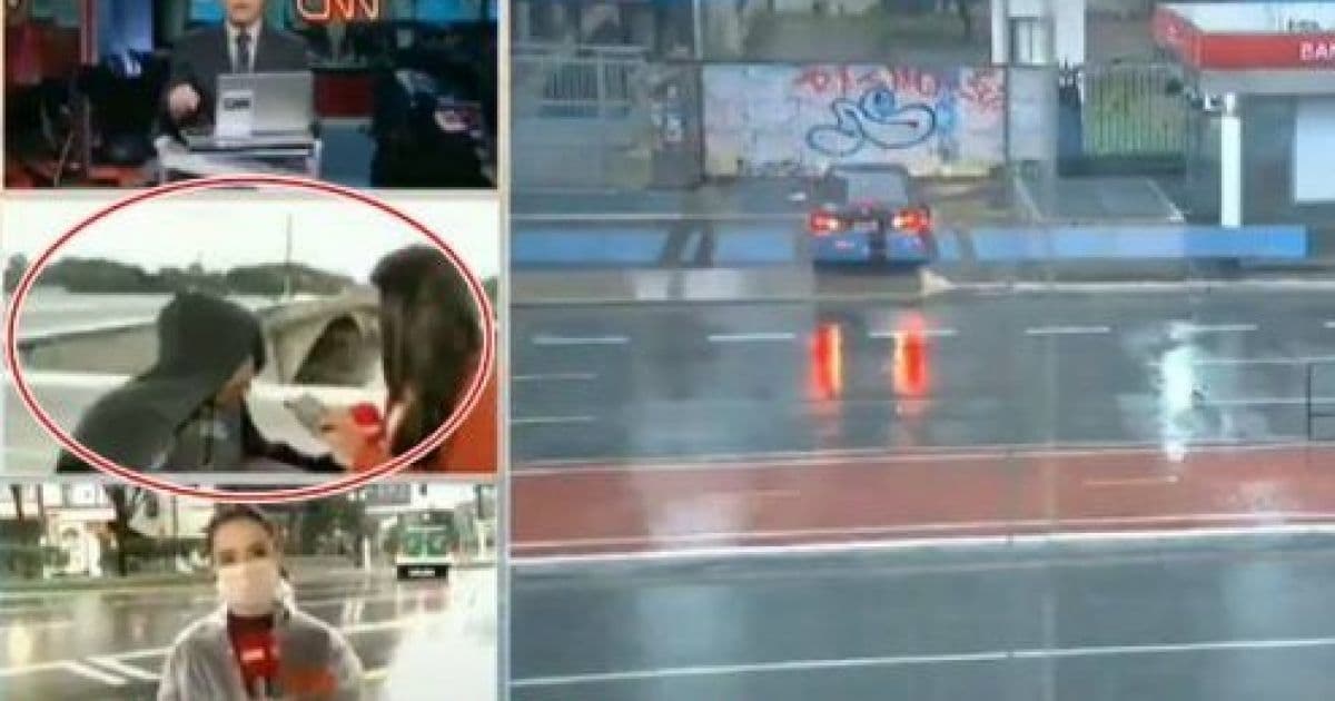 Repórter da CNN Brasil é assaltada durante aparição ao vivo em SP; veja vídeo