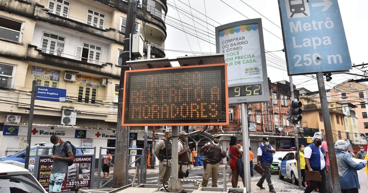 Prefeitura interdita trânsito por 7 dias no Centro de Salvador para conter pandemia