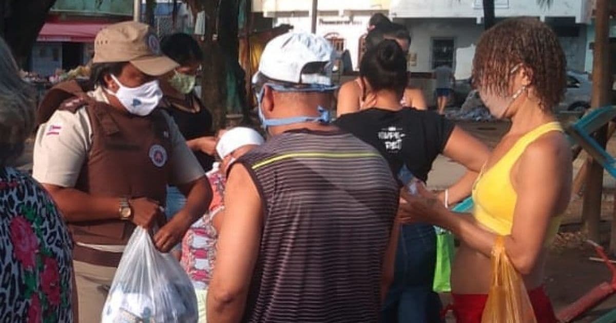 PM distribui máscaras de proteção neste fim de semana em Sussuarana