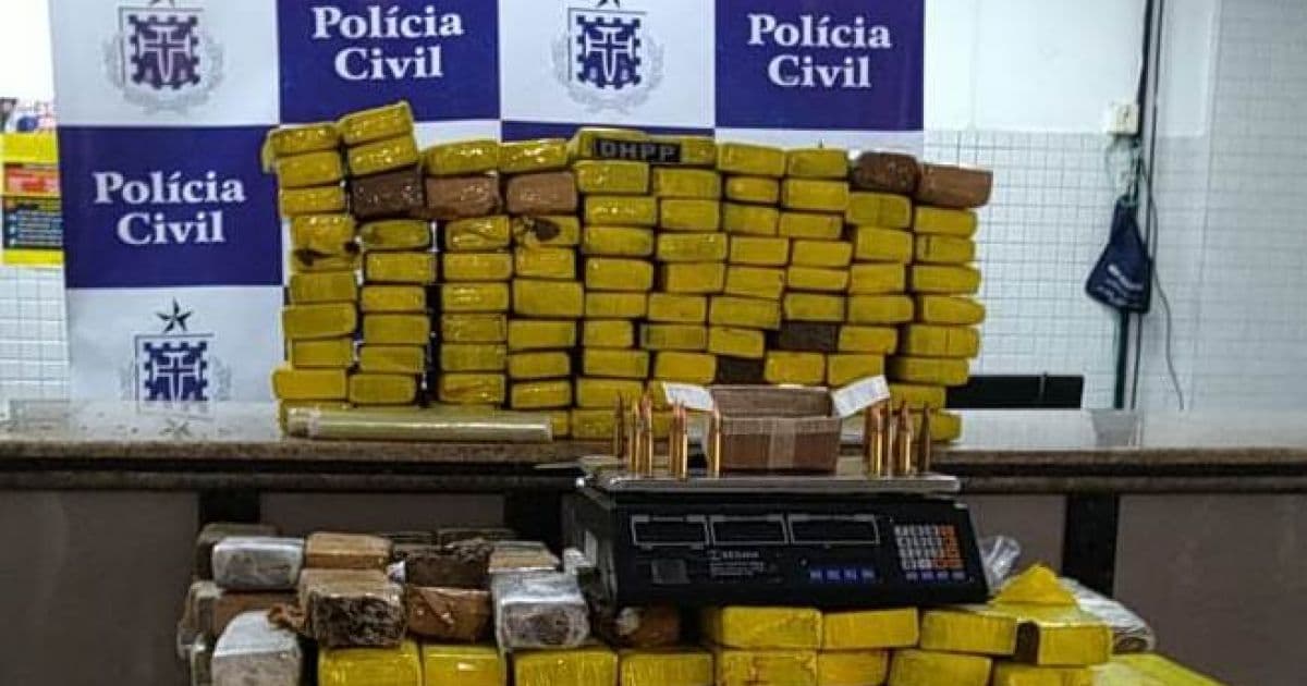 Dupla é flagrada com 198 kg de maconha em Itapuã; droga seria distribuída em Sussuarana
