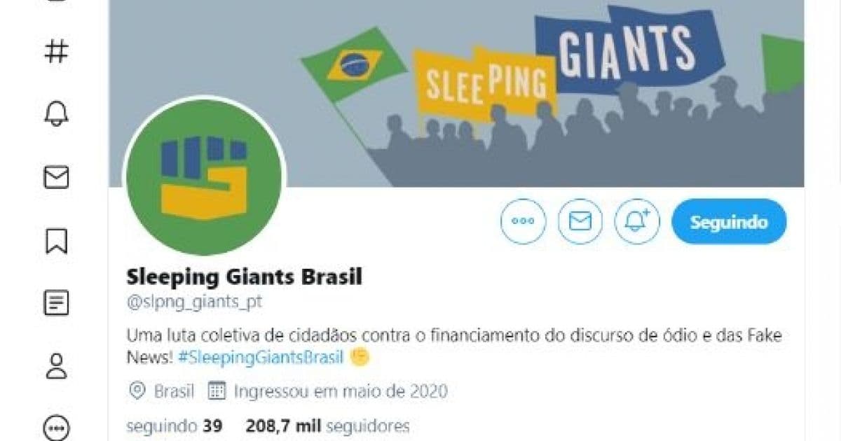 PF abriu investigação contra Sleeping Giants, que denuncia apoiadores de Bolsonaro
