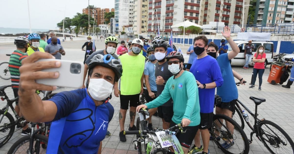 Em passeio ciclístico, Bruno Reis ressalta investimento em mobilidade 
