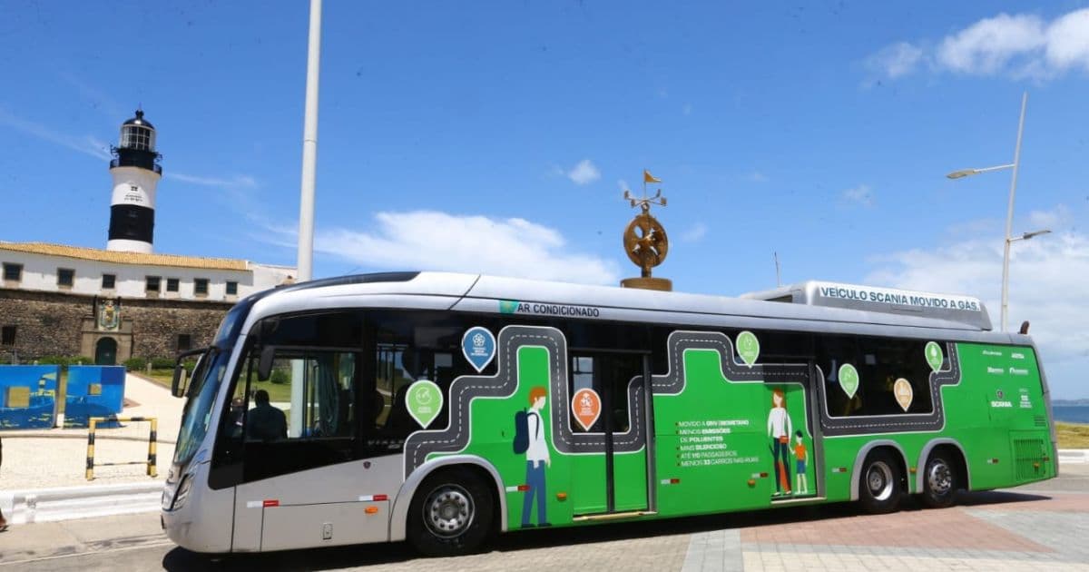 Em fase de testes, ônibus movido a GNV e biometano começa a rodar em Salvador