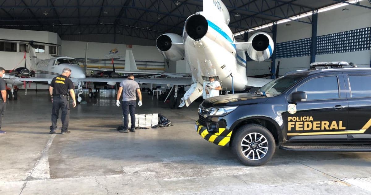 PF apreende meia tonelada de cocaína em avião no Aeroporto de Salvador