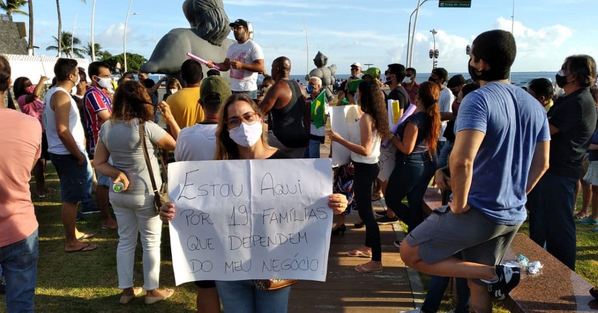Contra 'lockdown': Empresários realizam novo protesto com destino à casa de Bruno Reis