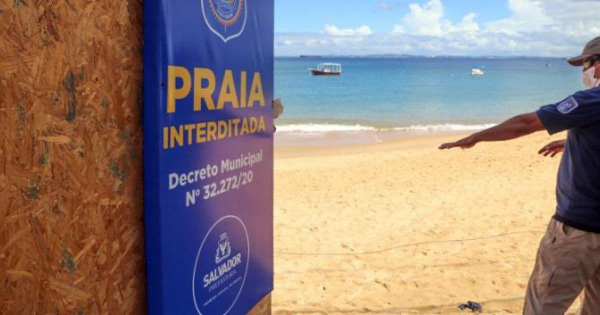 Praias de Salvador continuam fechadas por mais sete dias, anuncia Bruno Reis