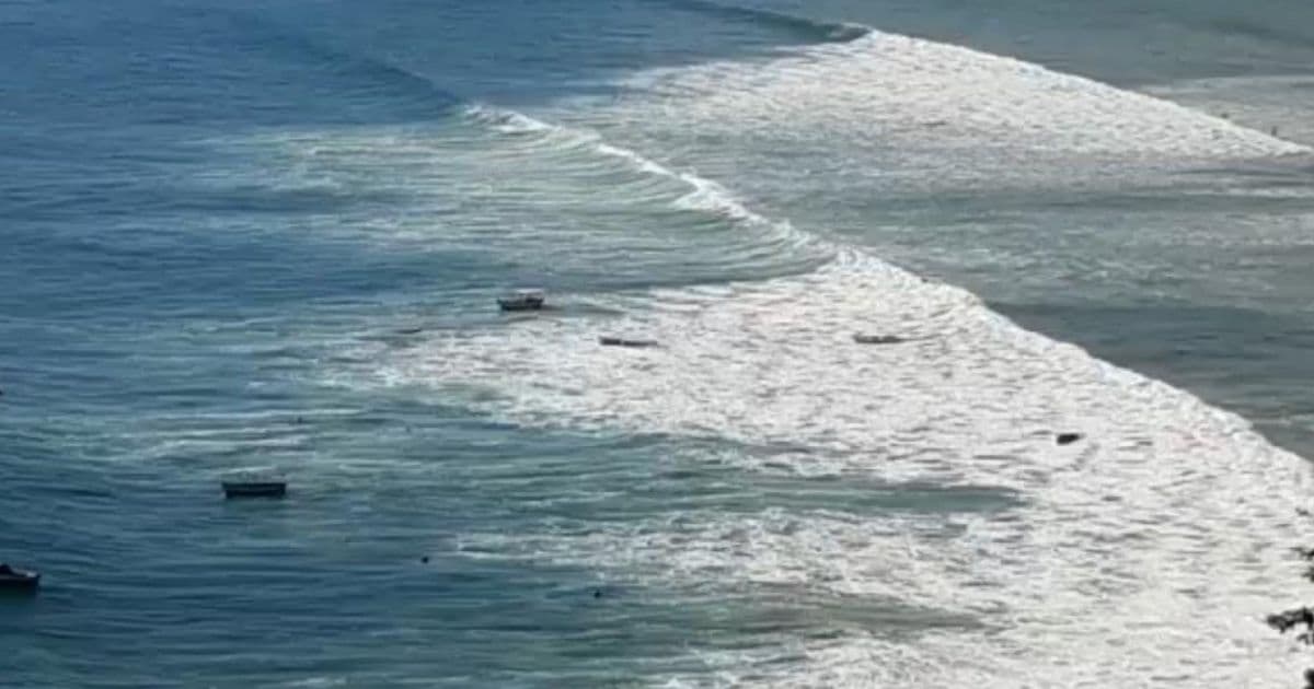 Condição rara das ondas no mar é observada na costa de Salvador; veja