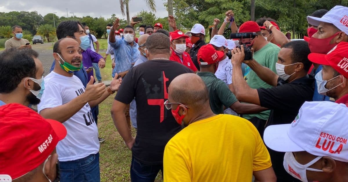 Bolsonarista, Alden protesta contra Lula, causa confusão e é contido por seguranças