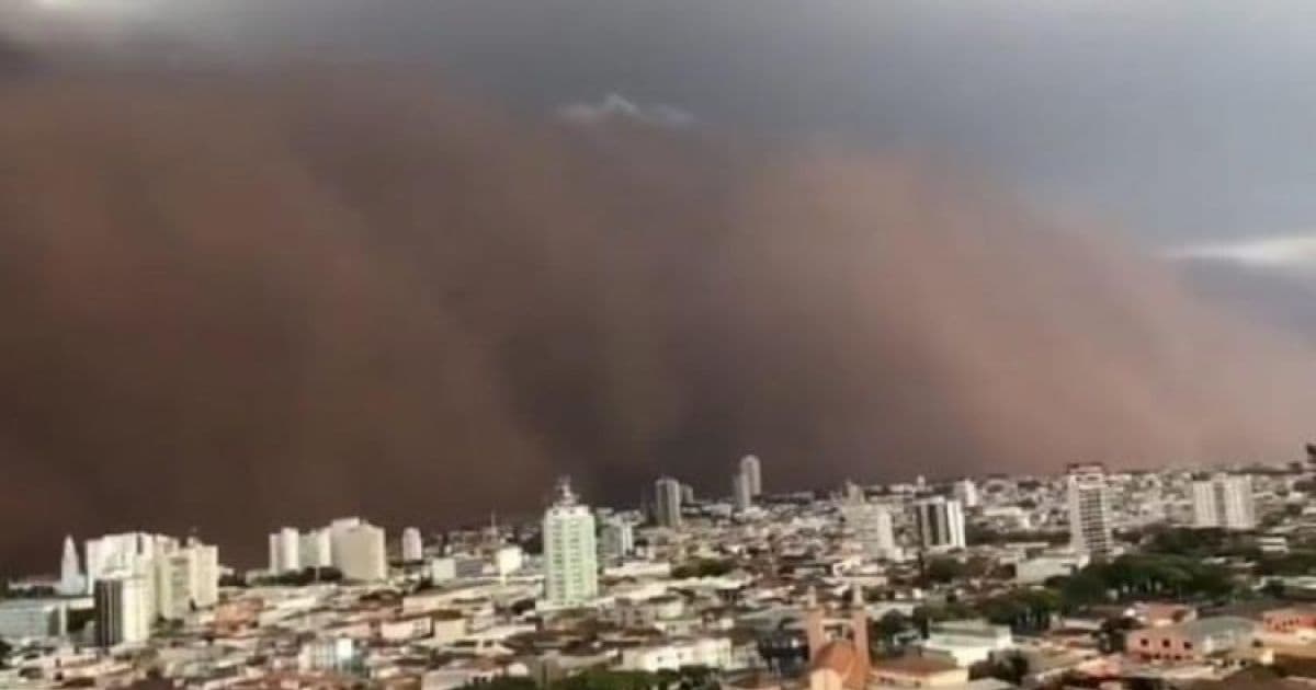 Cidades do interior de SP e MS registram tempestade de areia; uma pessoa morreu