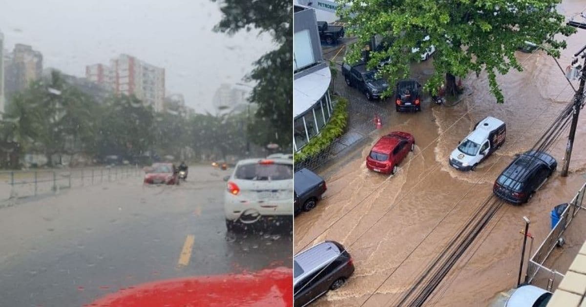 Chuva forte causa transtorno em vários pontos de Salvador; veja vídeos