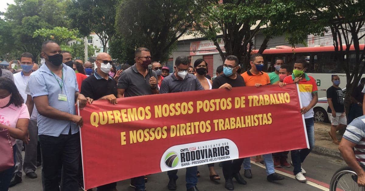 Rodoviários realizam manifestação nesta terça; sindicato cobra homologação dos trabalhadores