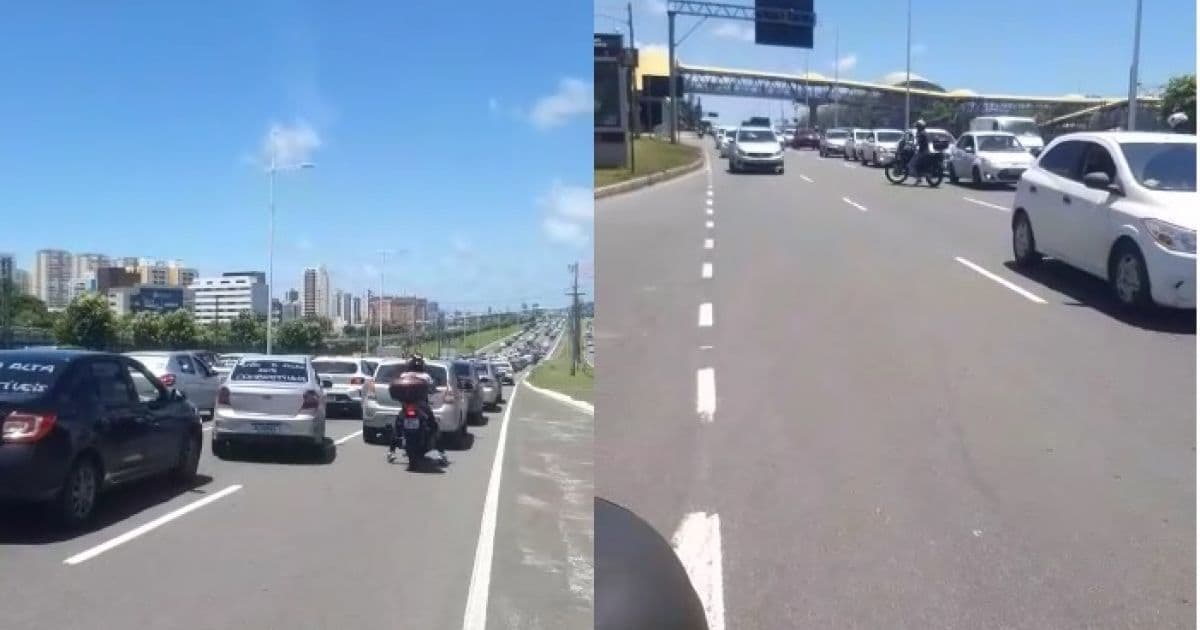 Motoristas por aplicativo fazem protesto contra aumento dos combustíveis em Salvador