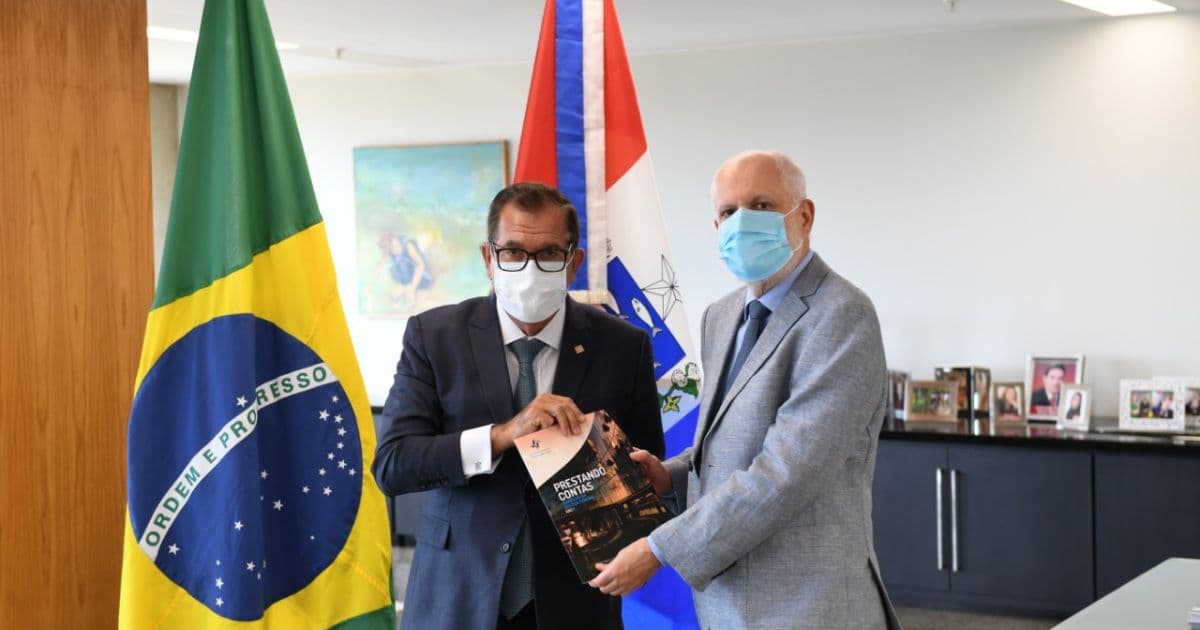 Em Brasília, Nilson Castelo visita Humberto Martins, presidente do STJ
