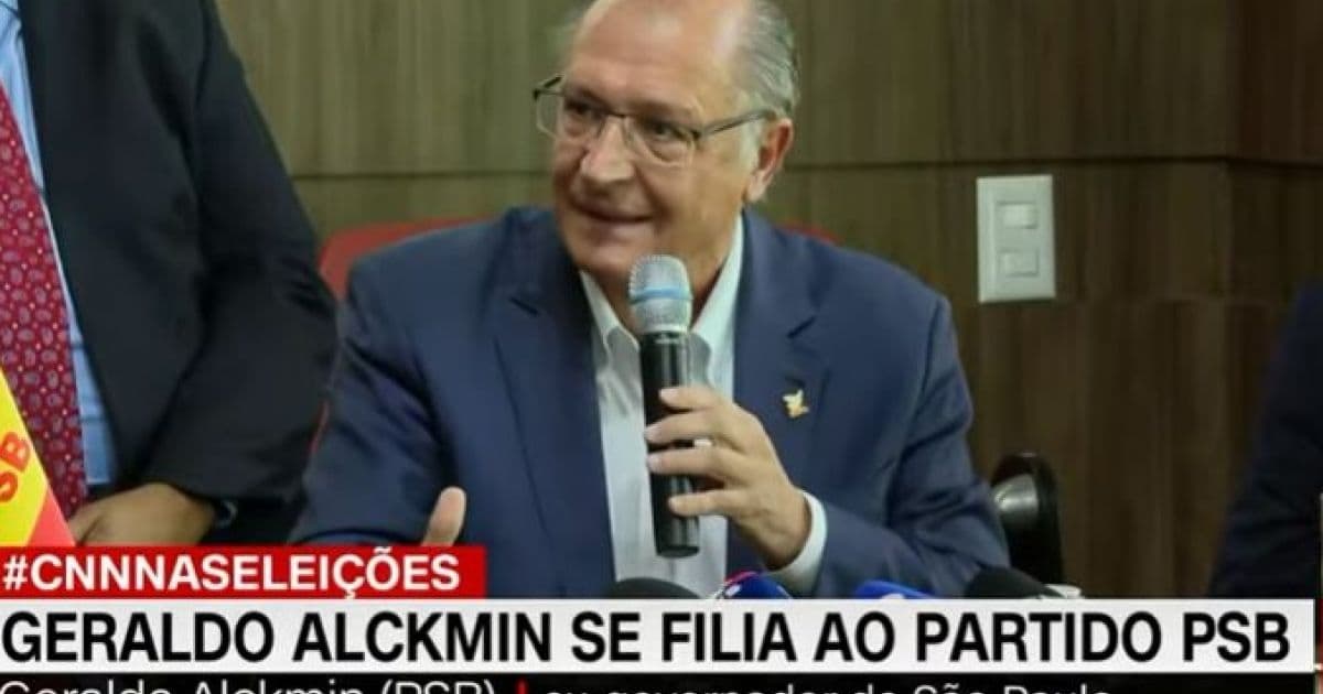Em discurso de filiação, Alckmin saúda quadros históricos do PSB: 'Partido da esperança'