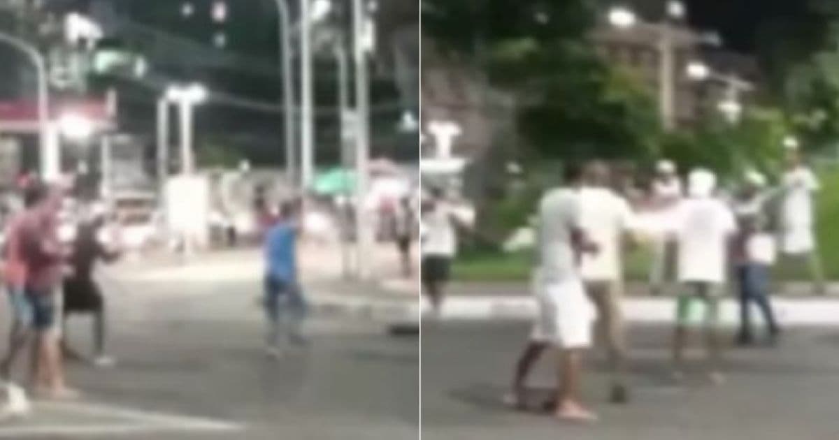 VÍDEO: Torcedores da dupla BaVi entram em confronto em Salvador; homem foi detido