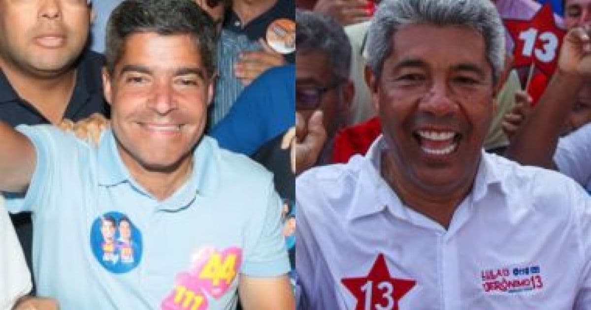 Ipec/TV Bahia: Pesquisa mostra empate técnico entre Jerônimo e ACM Neto 