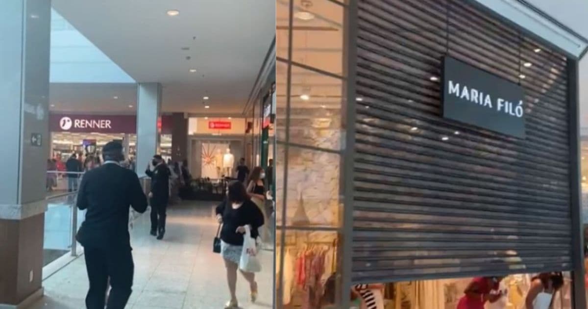 VÍDEO: Salvador Shopping é furtado e lojas fecham grade para proteção