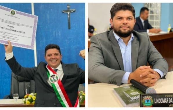 prefeito de Carolina, Erivelton Teixeira Neves, e o vereador Lindomar da Silva Nascimento 