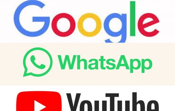 Google, WhatsApp e YouTube