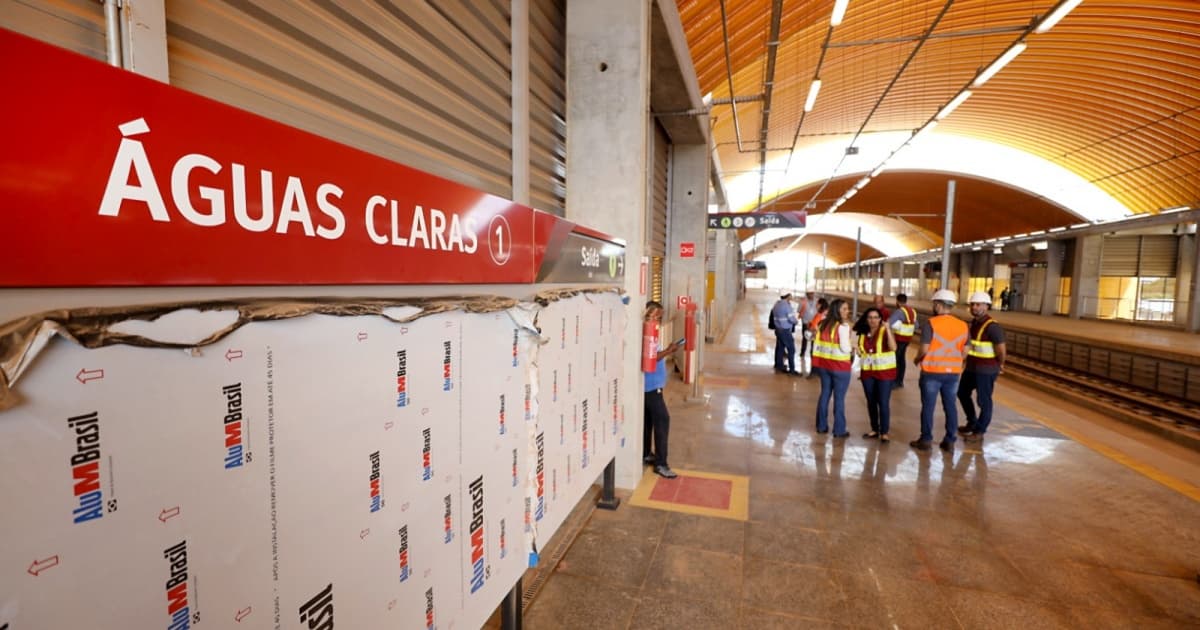 Estação do Metrô em Águas Claras passa por testes e vistoria final nesta terça