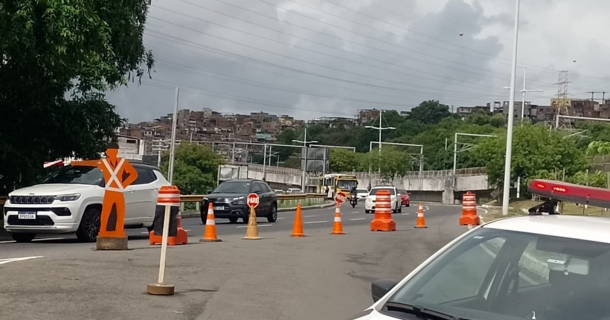 Retorno na Avenida Bonocô, em Salvador, é fechado por causa de obras na região; confira alternativa
